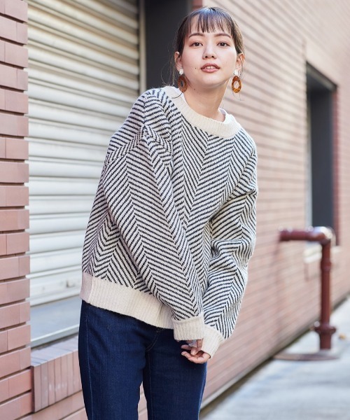 cepo（セポ）の「２WAYニットカーデ　柄アソート（カーディガン/ボレロ・レディース・グレー/オフホワイト/ホワイト系その他/グリーン・M）」の16枚目の写真