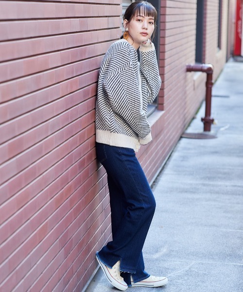 cepo（セポ）の「２WAYニットカーデ　柄アソート（カーディガン/ボレロ・レディース・グレー/オフホワイト/ホワイト系その他/グリーン・M）」の15枚目の写真