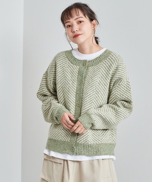 cepo（セポ）の「２WAYニットカーデ　柄アソート（カーディガン/ボレロ・レディース・グレー/オフホワイト/ホワイト系その他/グリーン・M）」の19枚目の写真