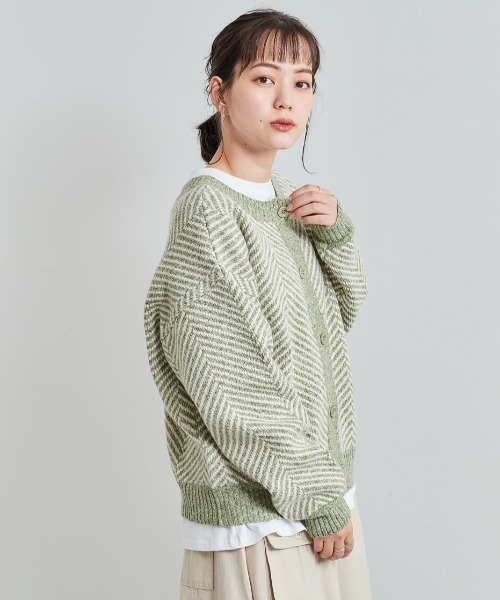 cepo（セポ）の「２WAYニットカーデ　柄アソート（カーディガン/ボレロ・レディース・グレー/オフホワイト/ホワイト系その他/グリーン・M）」の20枚目の写真