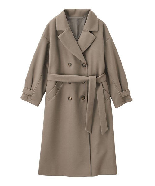 GeeRA(ジーラ)の「ニットモッサトレンチデザインコート(チェスターコート・レディース・ブラック/ブルー/アイボリー/モカ・MEDIUM)」の16枚目の写真