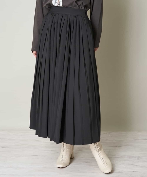 A de a.v.v（アードアー・ヴェ・ヴェ）の「（SET UP対応）ボリュームプリーツスカート（スカート・レディース・ブラック/ブラウン/グリーン・38/36）」の2枚目の写真