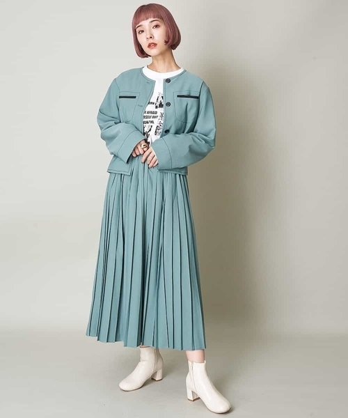 A de a.v.v（アードアー・ヴェ・ヴェ）の「（SET UP対応）ボリュームプリーツスカート（スカート・レディース・ブラック/ブラウン/グリーン・38/36）」の11枚目の写真