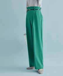 VIS | タック入りハイウエストワイドパンツ(スラックス)