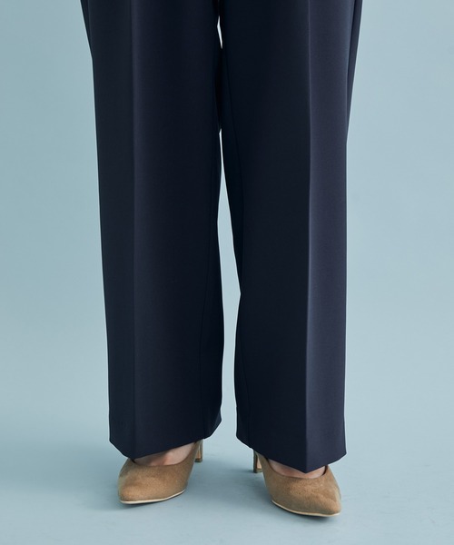 VIS（ビス）の「タック入りハイウエストワイドパンツ（スラックス・レディース・ホワイト系その他5/ダークラベンダー/グリーン/ネイビー・S/M/L）」の17枚目の写真