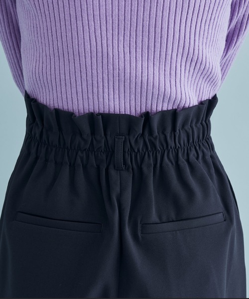 VIS（ビス）の「タック入りハイウエストワイドパンツ（スラックス・レディース・ホワイト系その他5/ダークラベンダー/グリーン/ネイビー・S/M/L）」の18枚目の写真