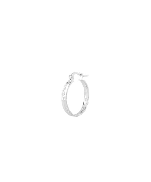 FREE STYLE(フリースタイル)の「FREE STYLE フリースタイル アラベスクモチーフ シルバーフープピアス(ピアス(片耳用)・レディース・ブラック/シルバー・FREE)」の3枚目の写真