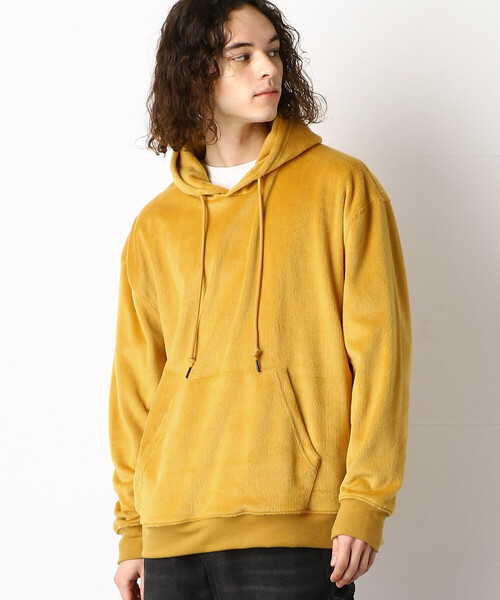 Purple&Yellow(パープルアンドイエロー)の「バックロゴエンボスパーカ(パーカー・メンズ・ブラック/ライトグリーン/マスタード/キナリ・SMALL/MEDIUM/LARGE/X-LARGE)」の4枚目の写真