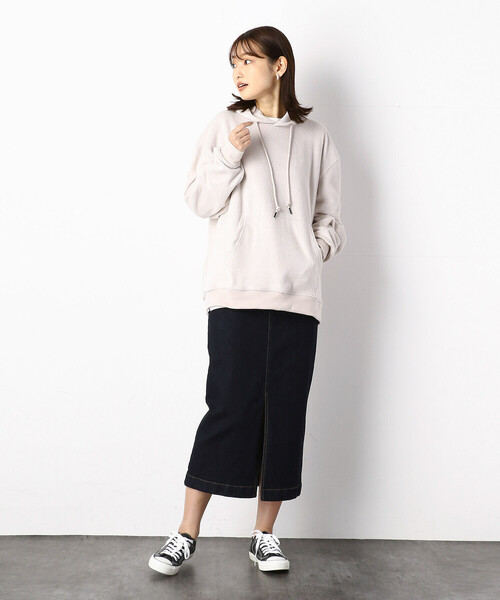 Purple&Yellow(パープルアンドイエロー)の「バックロゴエンボスパーカ(パーカー・メンズ・ブラック/ライトグリーン/マスタード/キナリ・SMALL/MEDIUM/LARGE/X-LARGE)」の16枚目の写真