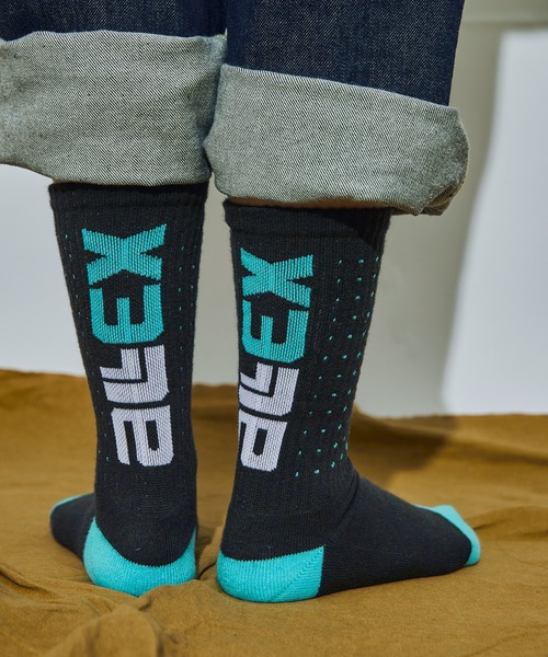 AlexanderLeeChang（アレキサンダーリーチャン）の「AlexanderLeeChang アレキサンダーリーチャン / ELECT SOCKS エレクトグラフィックソックス 靴下 / AC052203（ソックス/靴下・メンズ・ホワイト/イエロー系その他/ブラック・FREE）」の8枚目の写真