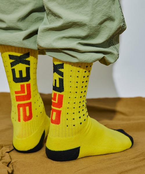 AlexanderLeeChang（アレキサンダーリーチャン）の「AlexanderLeeChang アレキサンダーリーチャン / ELECT SOCKS エレクトグラフィックソックス 靴下 / AC052203（ソックス/靴下・メンズ・ホワイト/イエロー系その他/ブラック・FREE）」の10枚目の写真