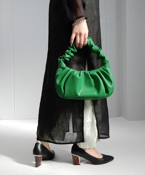 minia（ミニア）の「ギャザーハンドルバッグ　◇（ハンドバッグ・レディース・ブラック/グリーン/オレンジ・FREE）」の22枚目の写真