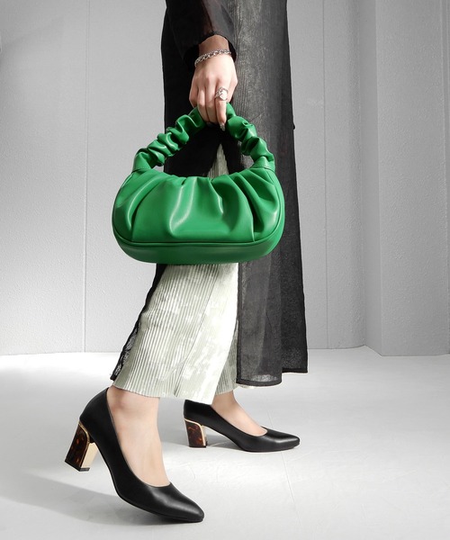 minia（ミニア）の「ギャザーハンドルバッグ　◇（ハンドバッグ・レディース・ブラック/グリーン/オレンジ・FREE）」の11枚目の写真