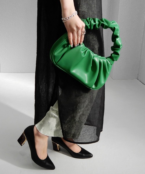 minia（ミニア）の「ギャザーハンドルバッグ　◇（ハンドバッグ・レディース・ブラック/グリーン/オレンジ・FREE）」の18枚目の写真