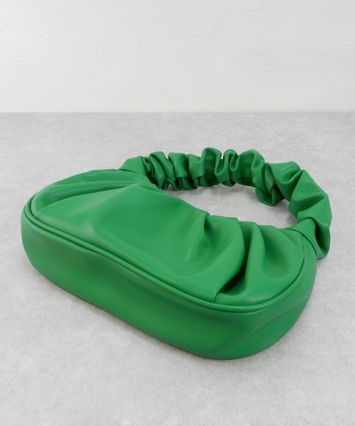 minia（ミニア）の「ギャザーハンドルバッグ　◇（ハンドバッグ・レディース・ブラック/グリーン/オレンジ・FREE）」の6枚目の写真