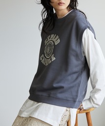 AMERICAN HOLIC | SET ロゴ裏毛ベスト+カットプルオーバー2(Tシャツ/カットソー)