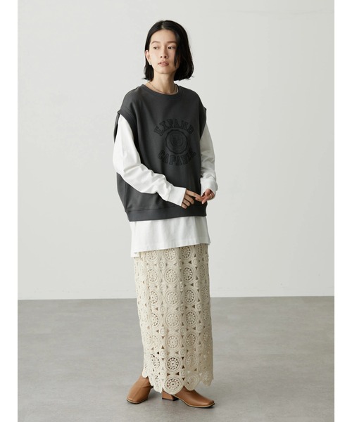 AMERICAN HOLIC（アメリカンホリック）の「SET ロゴ裏毛ベスト+カットプルオーバー2（Tシャツ/カットソー・レディース・チャコールグレー・M/L）」の14枚目の写真