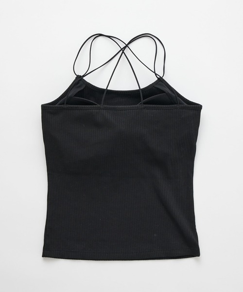 COLONY 2139（コロニートゥーワンスリーナイン）の「カップ付リブクロスバックキャミソール / バッククロスキャミソール（キャミソール・レディース・アイボリー/ブラック/モカ・SMALL/MEDIUM/LARGE）」の9枚目の写真