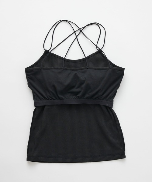 COLONY 2139（コロニートゥーワンスリーナイン）の「カップ付リブクロスバックキャミソール / バッククロスキャミソール（キャミソール・レディース・アイボリー/ブラック/モカ・SMALL/MEDIUM/LARGE）」の6枚目の写真