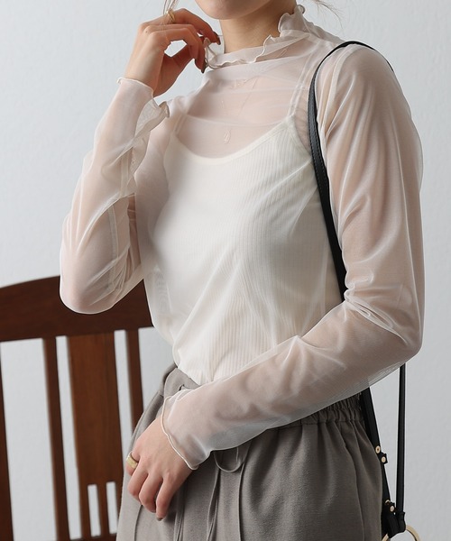 COLONY 2139（コロニートゥーワンスリーナイン）の「カップ付リブクロスバックキャミソール / バッククロスキャミソール（キャミソール・レディース・アイボリー/ブラック/モカ・SMALL/MEDIUM/LARGE）」の20枚目の写真