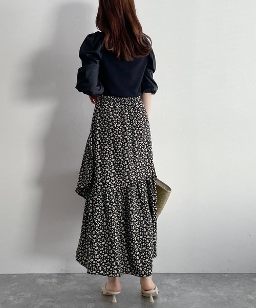 mysty woman（ミスティウーマン）の「ラッフルマーメイドスカート 273208（スカート・レディース・ブラック/ブラック系/ネイビー系・FREE）」の10枚目の写真