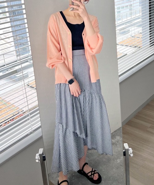 mysty woman（ミスティウーマン）の「ラッフルマーメイドスカート 273208（スカート・レディース・ブラック/ブラック系/ネイビー系・FREE）」の4枚目の写真