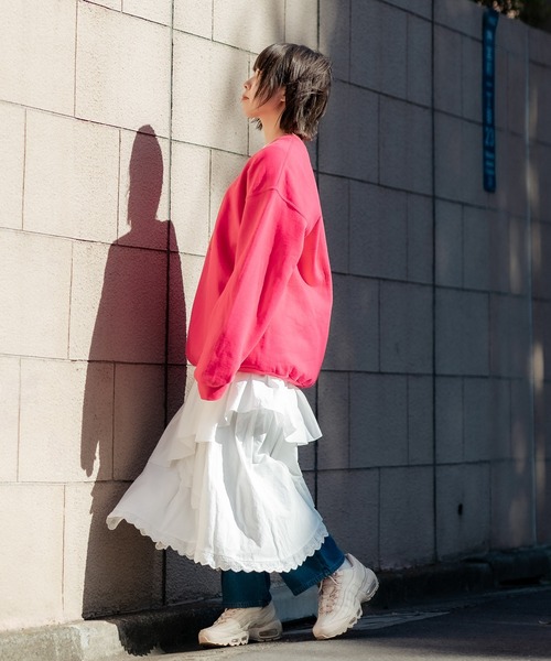 DuKKah(デュカ)の「Dukkah/【低身長向け】アシメフリルロングスカート(スカート・レディース・ホワイト/ブラック・X-SMALL)」の7枚目の写真