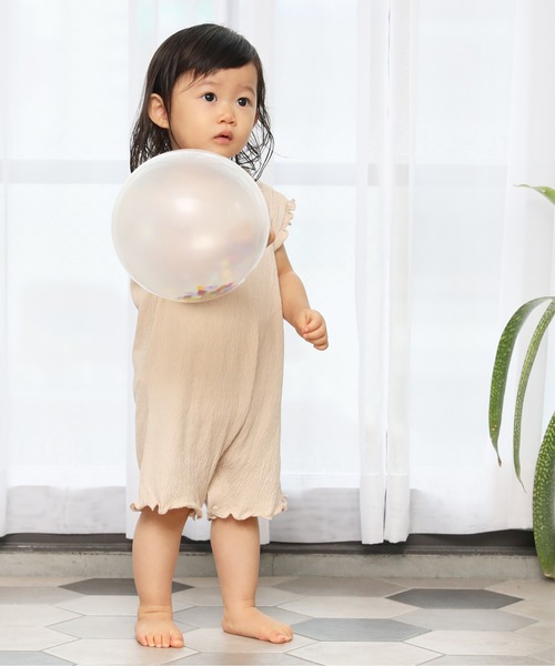 MAKE YOUR DAY（メイクユアデイ）の「無地メロウロンパース■70.80cm（ロンパース・キッズ・オレンジ/ミント/アイボリー・80/70）」の4枚目の写真