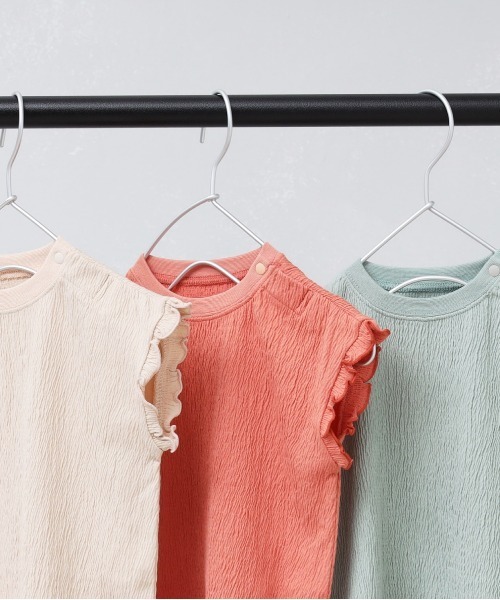 MAKE YOUR DAY（メイクユアデイ）の「無地メロウロンパース■70.80cm（ロンパース・キッズ・オレンジ/ミント/アイボリー・80/70）」の6枚目の写真