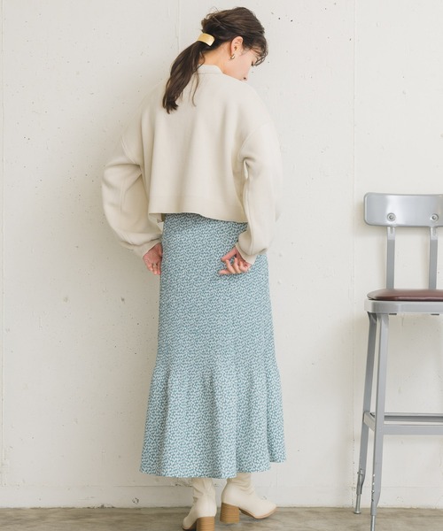 RETRO GIRL（レトロガール）の「衿ポケショートカーディガン（カーディガン/ボレロ・レディース・オフホワイト/グリーン/ブルー/ピンク・FREE）」の9枚目の写真