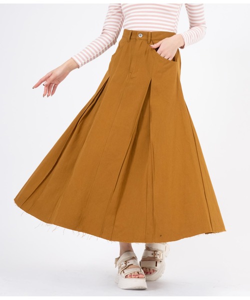 CHILLE（チル）の「インバーテッドプリーツスカート（スカート・レディース・ベージュ/キャメル・FREE）」の14枚目の写真