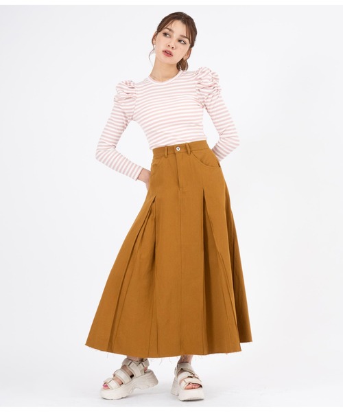 CHILLE（チル）の「インバーテッドプリーツスカート（スカート・レディース・ベージュ/キャメル・FREE）」の22枚目の写真