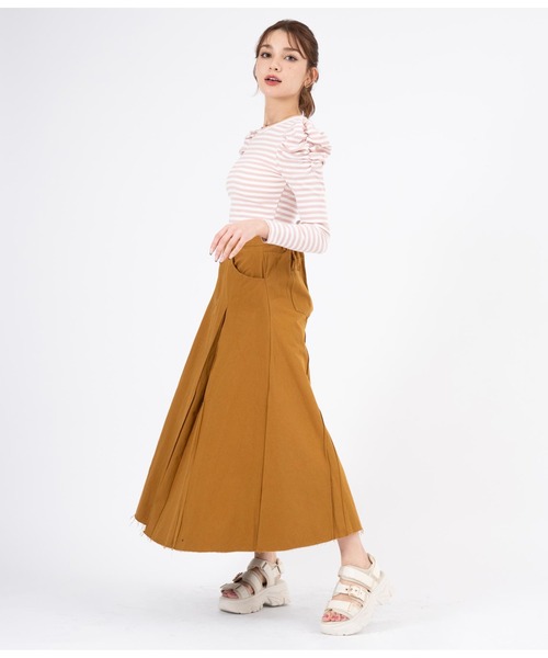 CHILLE（チル）の「インバーテッドプリーツスカート（スカート・レディース・ベージュ/キャメル・FREE）」の21枚目の写真