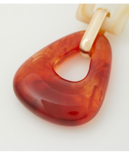 AZUL by moussy（アズールバイマウジー）の「BICOLOR MARBLE EARRINGS/バイカラーマーブルピアス（ピアス（両耳用）・レディース・グリーン系その他/オレンジ系その他・FREE）」の12枚目の写真