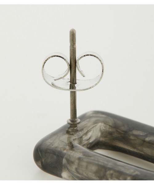 AZUL by moussy（アズールバイマウジー）の「BICOLOR MARBLE EARRINGS/バイカラーマーブルピアス（ピアス（両耳用）・レディース・グリーン系その他/オレンジ系その他・FREE）」の8枚目の写真