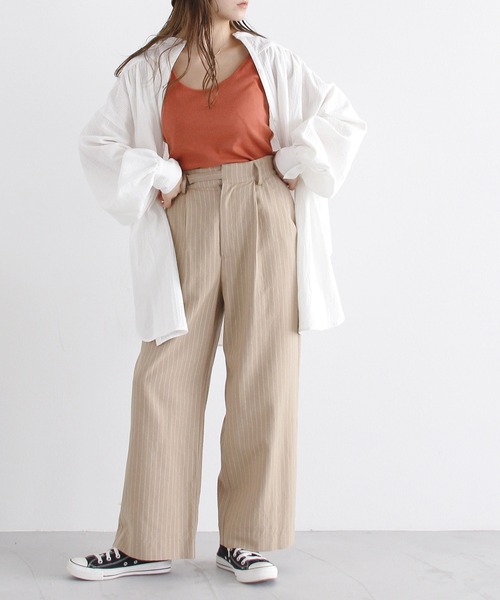 Crisp（クリスプ）の「バックオープンタンク（タンクトップ・レディース・ブラウン/オレンジ/ミント・FREE）」の8枚目の写真