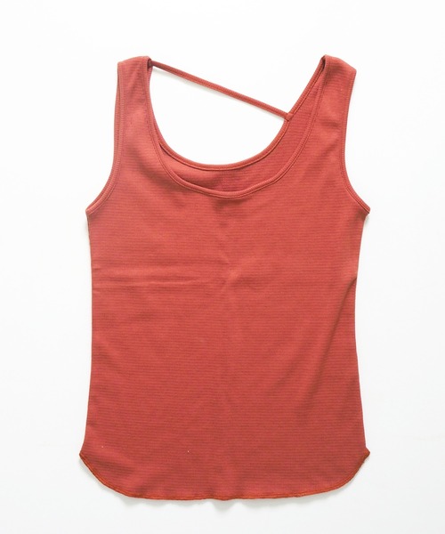 Crisp（クリスプ）の「バックオープンタンク（タンクトップ・レディース・ブラウン/オレンジ/ミント・FREE）」の14枚目の写真