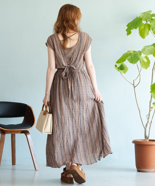 Crisp（クリスプ）の「バックオープンタンク（タンクトップ・レディース・ブラウン/オレンジ/ミント・FREE）」の21枚目の写真