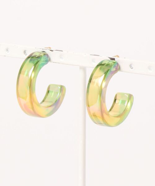 natural couture（ナチュラルクチュール）の「クリアカラーピアス（ピアス（両耳用）・レディース・イエロー/ピンク/グリーン・FREE）」の2枚目の写真
