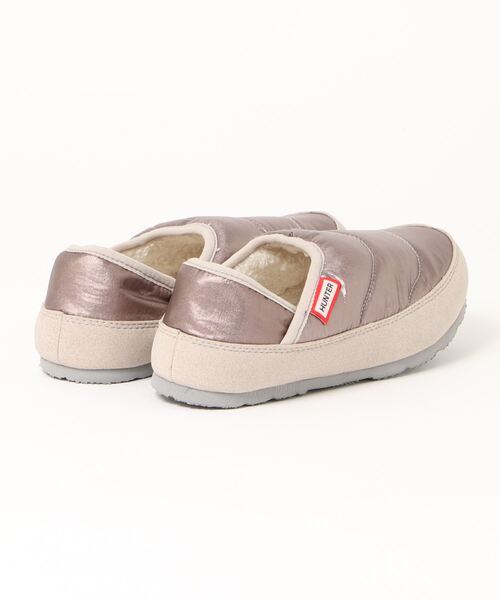 HUNTER（ハンター）の「【HUNTER】WOMENS METALLIC PUFFER SLIPPER（スリッポン・レディース・シルバー・UK4/UK5/UK6/UK3）」の2枚目の写真