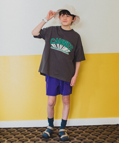 THE SHOP TK （ザ ショップ ティーケー ）の「◆【150-160】【動きやすさ抜群！】ストレッチハーフパンツ（その他パンツ・キッズ・黄緑系/パープル系/オレンジ/ブラック・16/15 ）」の5枚目の写真