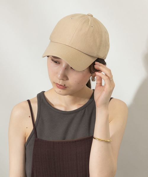 SMELLY（スメリー）の「リネンコットンキャップ（キャップ・レディース・アイボリー/ベージュ/グリーン・-）」の16枚目の写真