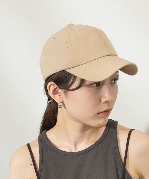 SMELLY（スメリー）の「リネンコットンキャップ（キャップ・レディース・アイボリー/ベージュ/グリーン・-）」の2枚目の写真