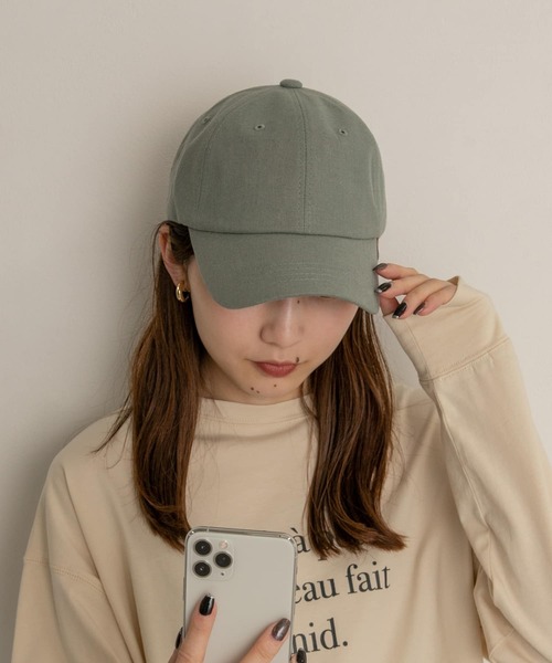 SMELLY（スメリー）の「リネンコットンキャップ（キャップ・レディース・アイボリー/ベージュ/グリーン・-）」の3枚目の写真