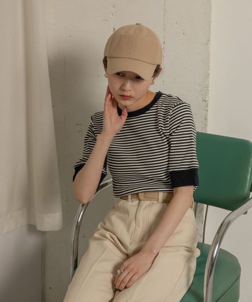 SMELLY（スメリー）の「リネンコットンキャップ（キャップ・レディース・アイボリー/ベージュ/グリーン・-）」の8枚目の写真