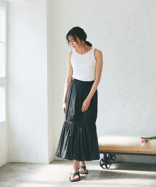 RIVE DROITE（リヴドロワ）の「綿ローンバルーンスカート（スカート・レディース・ブラック/グレー・FREE）」の17枚目の写真