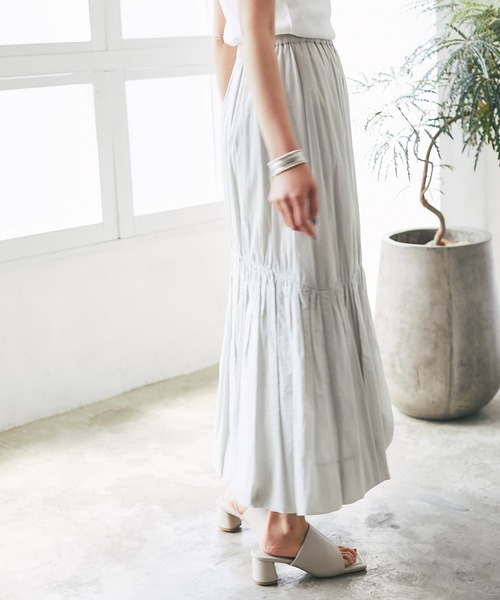 RIVE DROITE（リヴドロワ）の「綿ローンバルーンスカート（スカート・レディース・ブラック/グレー・FREE）」の12枚目の写真