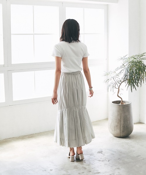 RIVE DROITE（リヴドロワ）の「綿ローンバルーンスカート（スカート・レディース・ブラック/グレー・FREE）」の20枚目の写真