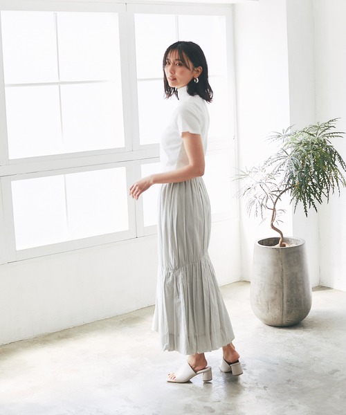 RIVE DROITE（リヴドロワ）の「綿ローンバルーンスカート（スカート・レディース・ブラック/グレー・FREE）」の19枚目の写真