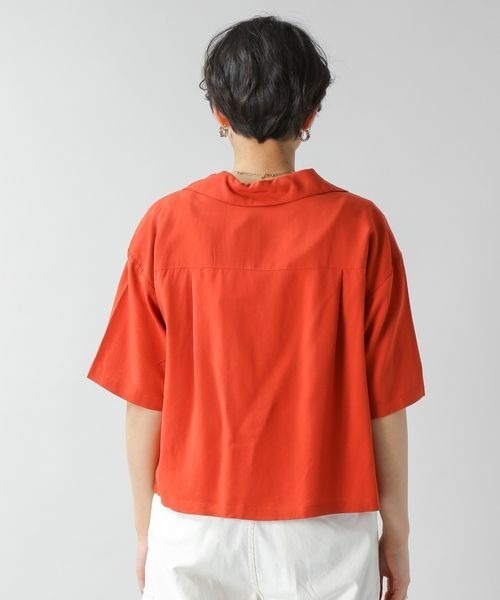 RAGEBLUE（レイジブルー）の「ショートエンブロレースタックシャツ（シャツ/ブラウス・レディース・オフホワイト/オリーブ/オレンジ・FREE）」の9枚目の写真